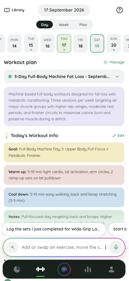Fitlyze workout plan: the day’s goal, warm-up and cool-down from a three-day full-body plan